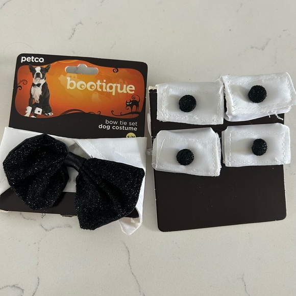 Bow tie white and black dog costume New! - Picture 1 of 2